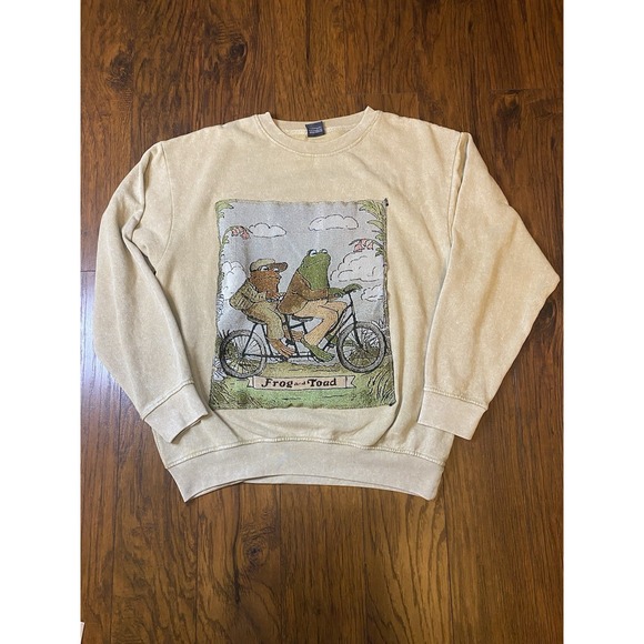 frog and toad Other - Frog and Toad Best Friends Beige Long Sleeve Vintage Sweat Shirt Medium Tapestry